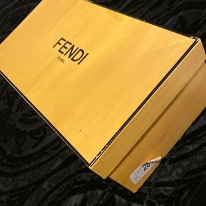 BLACK FENDI MONSTER SLIP ON SHOE